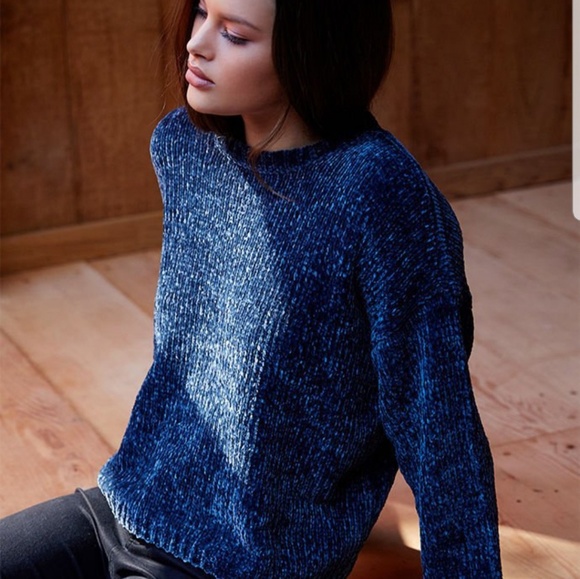 Sweaters - 🚨LAST PAIR//The Luna//Blue chenille Sweater
